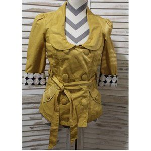 Fossil Mustard Yellow Mini Trench Coat (235)🔮